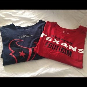 Two Texan football t-shirts!